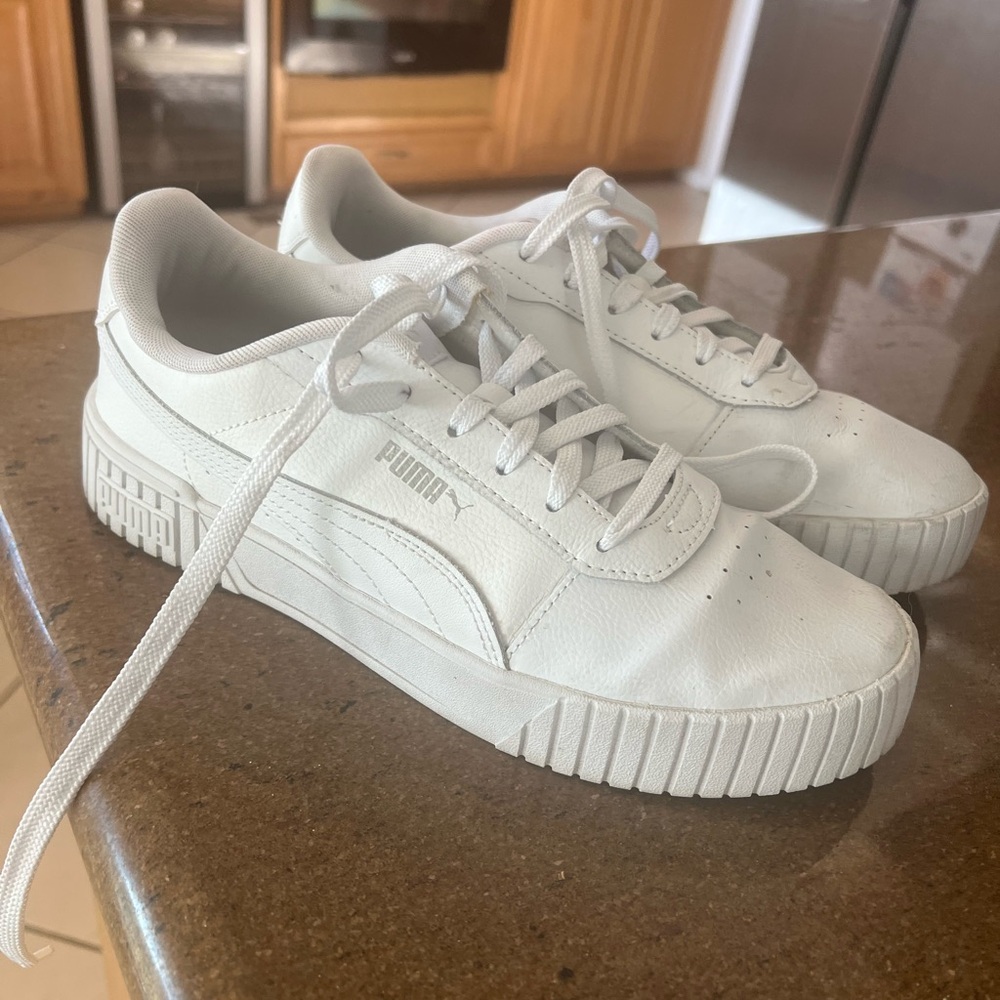 Puma Carina 2.0 White Low-Top  Sneakers Women’s 9.5 - Picture 8 of 14